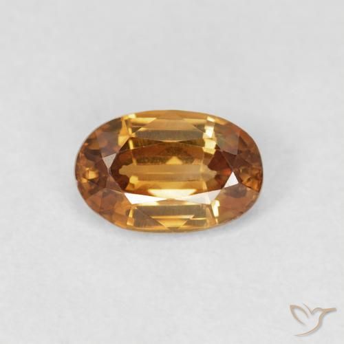 0.73ct Naturel Orange moyen Zircon, ovale, VVS-VS