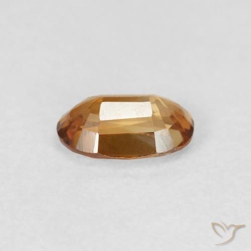 Zircon Orange moyen naturelle ovale, 0.73 ct, VVS-VS
