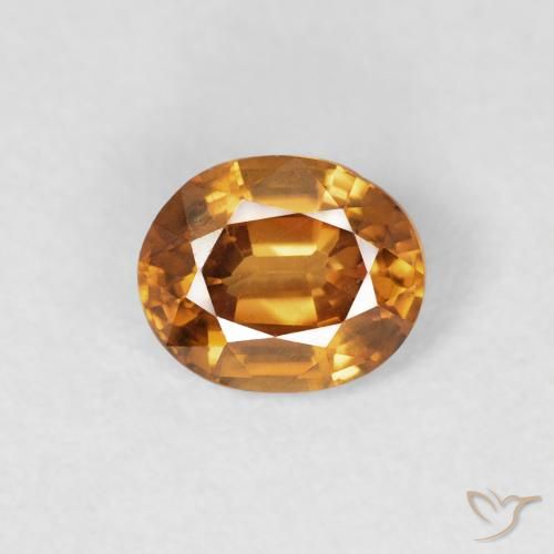 0.82ct Naturel Orange terre Zircon, ovale, VS