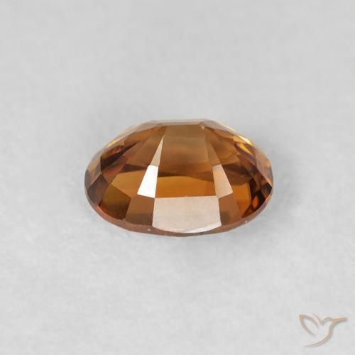 Zircon Orange moyen naturelle ovale, 0.99 ct, VS