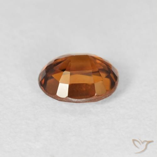 Zircon Medium Dark-Orange naturelle ovale, 1.04 ct, VS
