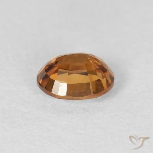 Zircon Orange moyen naturelle ovale, 0.94 ct, VS