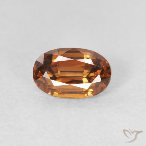 0.79ct Naturel Orange terre Zircon, ovale, VVS