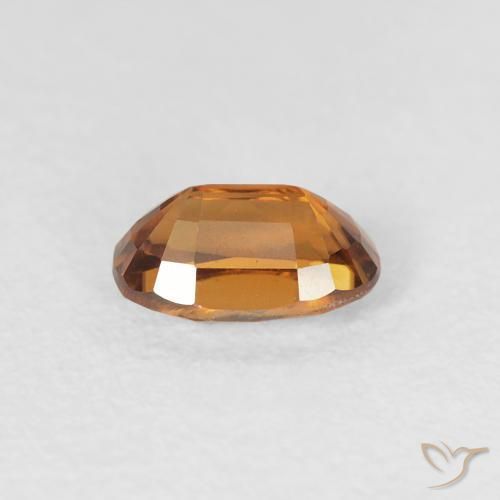 Zircon Orange terre naturelle ovale, 0.79 ct, VVS