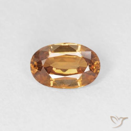 0.67ct Naturel Orange moyen Zircon, ovale, VVS