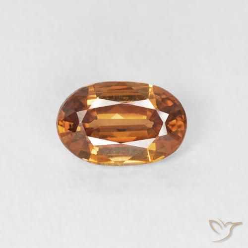 0.66ct Naturel Orange moyen Zircon, ovale, VVS