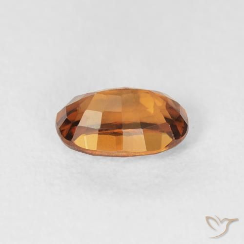 Zircon Orange moyen naturelle ovale, 0.87 ct, VVS