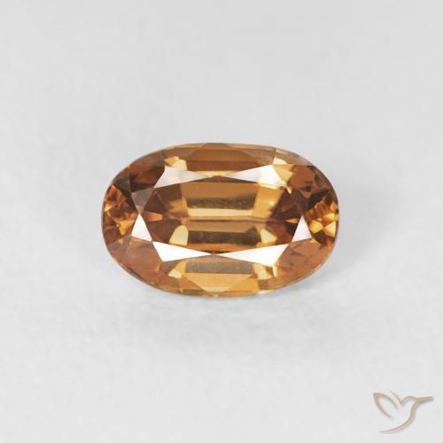 0.76ct Naturel Orange rouille Zircon, ovale, VVS