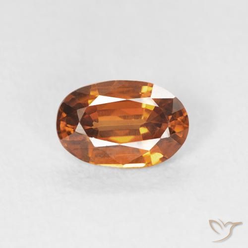 0.73ct Naturel Orange brun Zircon, ovale, VVS