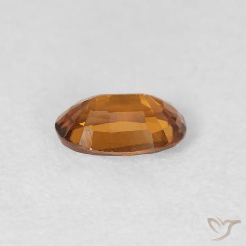 Zircon Orange brun naturelle ovale, 0.69 ct, VVS-VS
