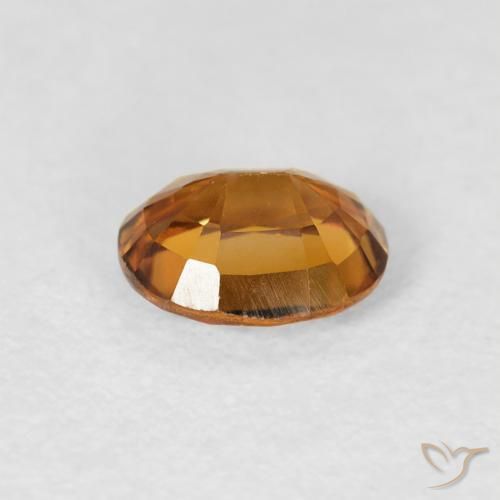 Zircon Orange moyen naturelle ovale, 1.00 ct, VVS-VS