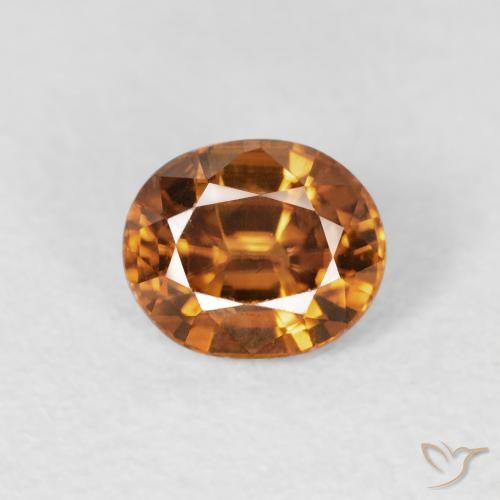 1.02ct Naturel Orange moyen Zircon, ovale, VS