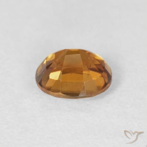 Zircon Orange moyen naturelle ovale, 1.02 ct, VS
