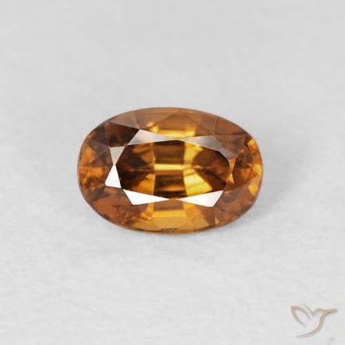 0.84ct Naturel Orange brun Zircon, ovale, VS