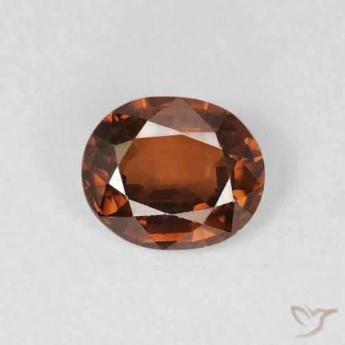 0.83ct Naturel Orange moyen Zircon, ovale, VS