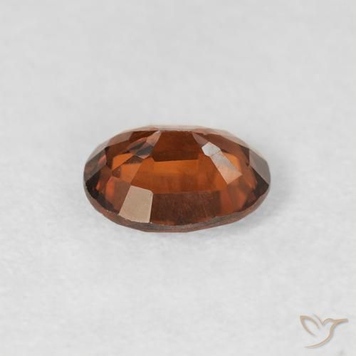 Zircon Orange moyen naturelle ovale, 0.83 ct, VS