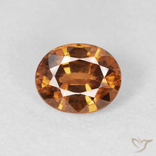1.13ct Naturel Orange brun Zircon, ovale, VS