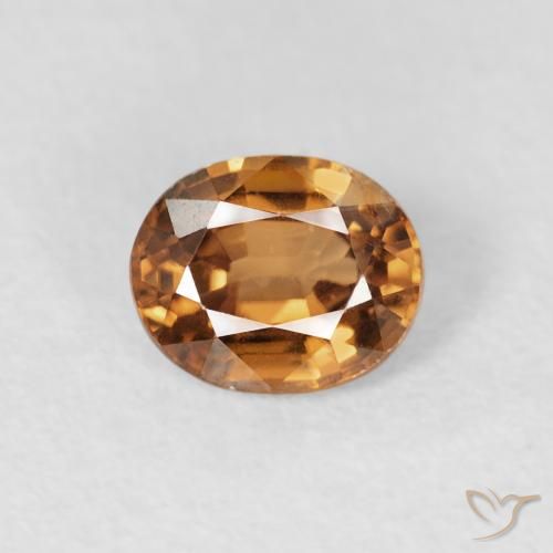 0.95ct Naturel Orange moyen Zircon, ovale, VS