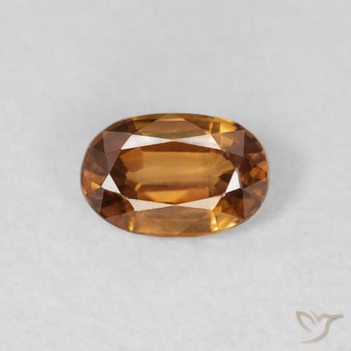 0.70ct Naturel Orange brunâtre Zircon, ovale, VVS-VS
