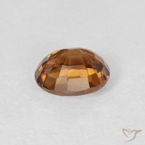 Zircon Orange moyen naturelle ovale, 1.02 ct, VVS-VS