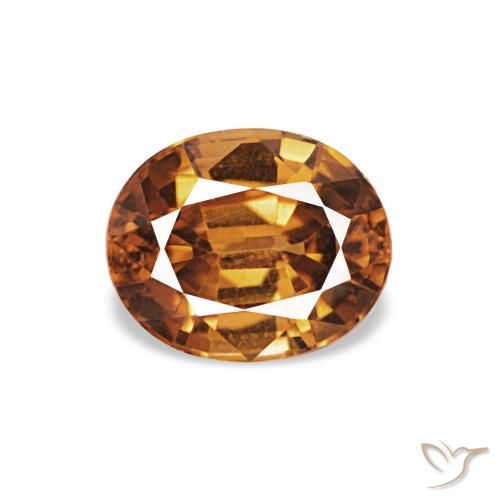 1.04ct Medium Dark-Orange Zircon, ovale, VVS-VS