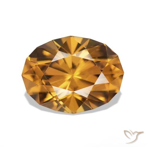 3.36ct Brun doré Zircon, ovale, VVS-VS