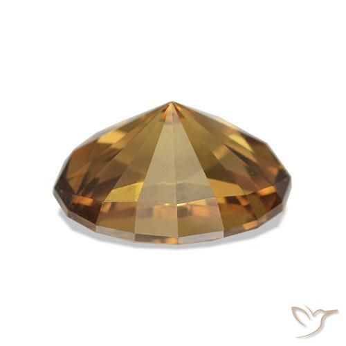 Zircon Brun doré naturelle ovale, 3.36 ct, VVS-VS