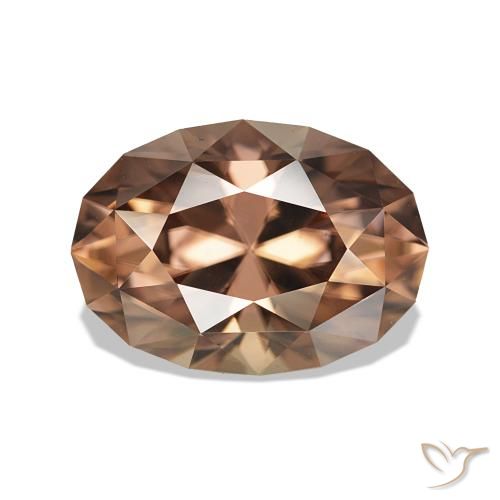 4.93ct Brun moyen Zircon, ovale, VVS-VS