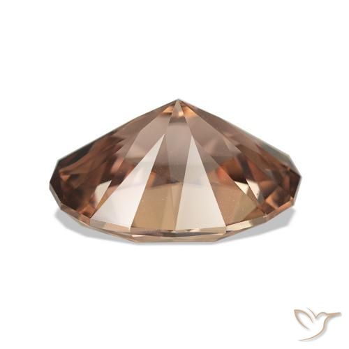 Zircon Brun moyen naturelle ovale, 4.93 ct, VVS-VS