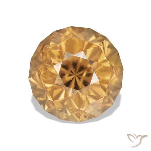 Zircon Pêche doré naturelle Tour, 4.18 ct, VS