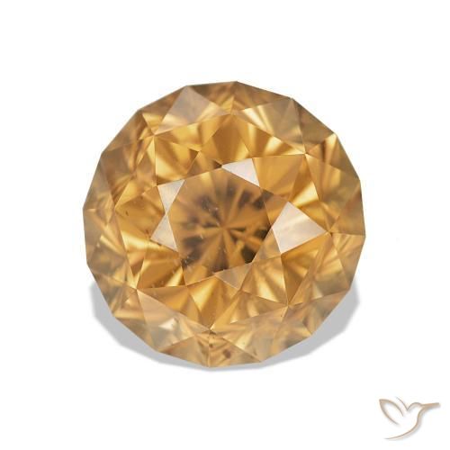 Zircon Pêche doré naturelle Tour, 4.18 ct, VS