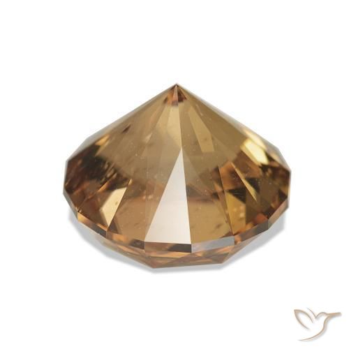 Zircon Pêche doré naturelle Tour, 4.18 ct, VS