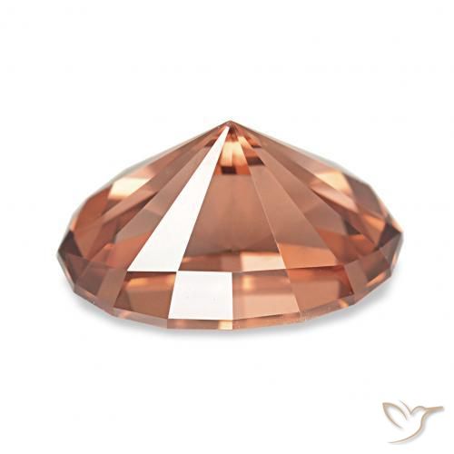 Zircon Orange moyen naturelle ovale, 3.25 ct, VVS