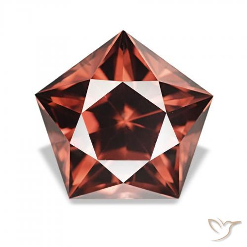 Zircon Rose foncé Rouge naturelle Fantaisie, 3.46 ct, VVS