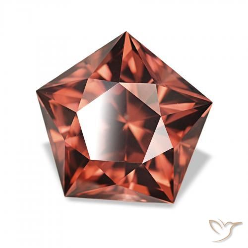 Zircon Rose foncé Rouge naturelle Fantaisie, 3.46 ct, VVS