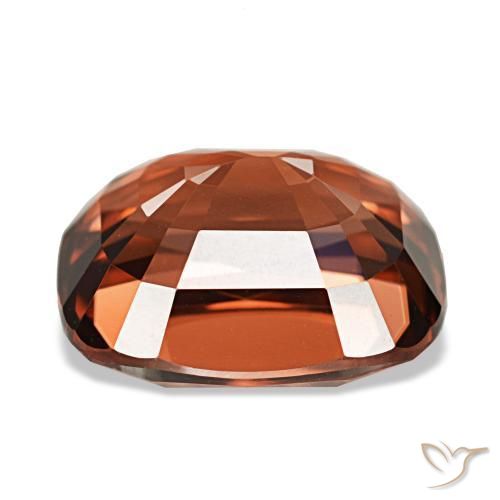 Zircon rouge naturelle coupe coussin, 6,13 ct, VVS