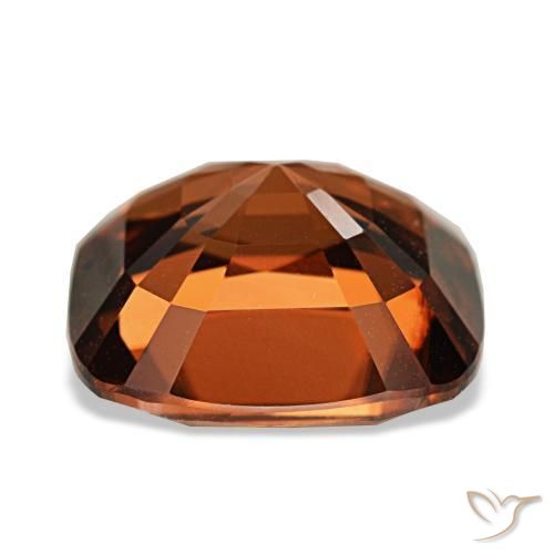 Zircon rouge naturelle coupe coussin, 5,36 ct, VVS