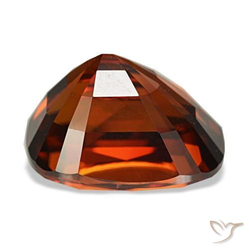 Zircon rouge naturelle coupe coussin, 6,62 ct, VVS