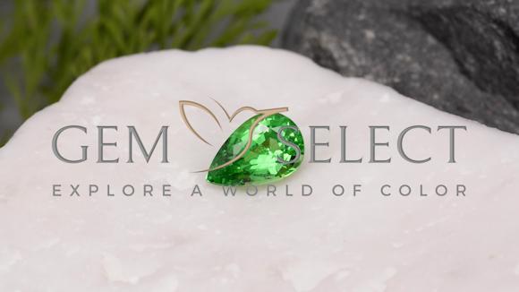 Grenat Tsavorite Vert Naturel 1,14 Ct - Taille Poire 8,3 X 5,8 Mm - Tanzanie - Neuf Sans Emballage